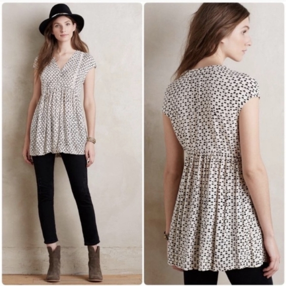 Anthro Vanessa Virginia Heart Ladder Lace Tunic - Size Small - Picture 2 of 11